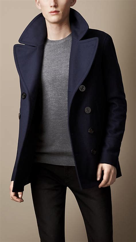 classic wool pea coat burberry|burberry wool cashmere pea coat.